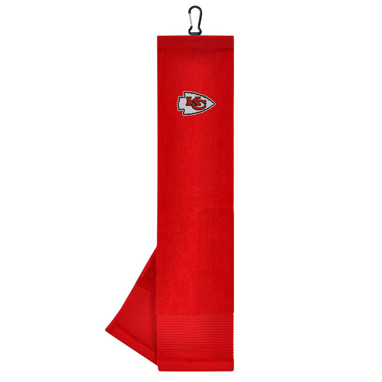 Team Effort Kansas City Chiefs Face/Club Tri-Fold Embroidered Towel