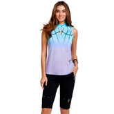 Oasis Collection: Cyber Ombre Print Sleeveless Key Hole Top