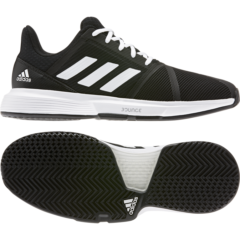 Adidas Adiwear CourtJam Bounce Men's Tennis Shoe - Black/White/Silver | PGA  TOUR Superstore