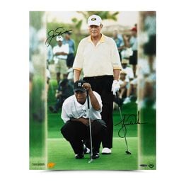 Jack Nicklaus &amp; Tiger Woods Autographed &quot;Match Play&quot;