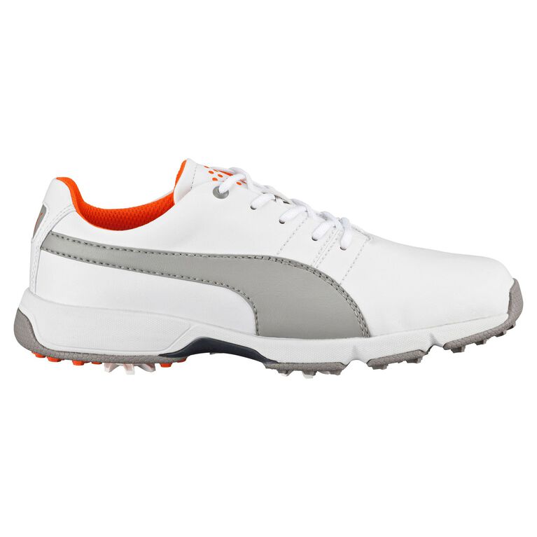 PUMA Titan Tour Junior Golf Shoe White/Grey PGA TOUR Superstore