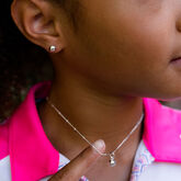 Alternate View 1 of CC Sport Silver Tennis Necklace and Earrings Gift Set for Little Girls &amp; Tweens