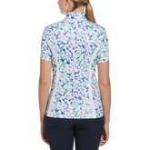 Alternate View 1 of Abstract Floral Print Short Sleeve Golf Shirt