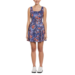 Abstract Floral Splatter Printed Women&#39;s Tennis Dress