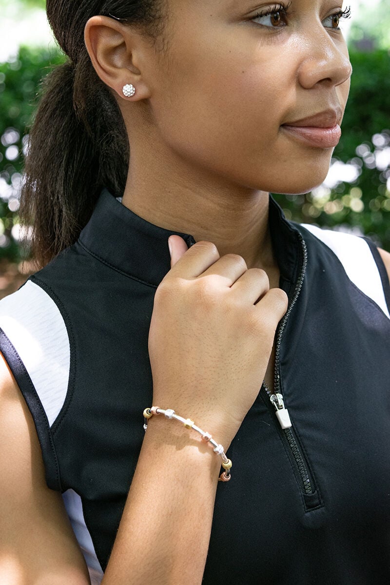 Chelsea Charles Golf Goddess Silver Tricolor Stroke Counter Bracelet