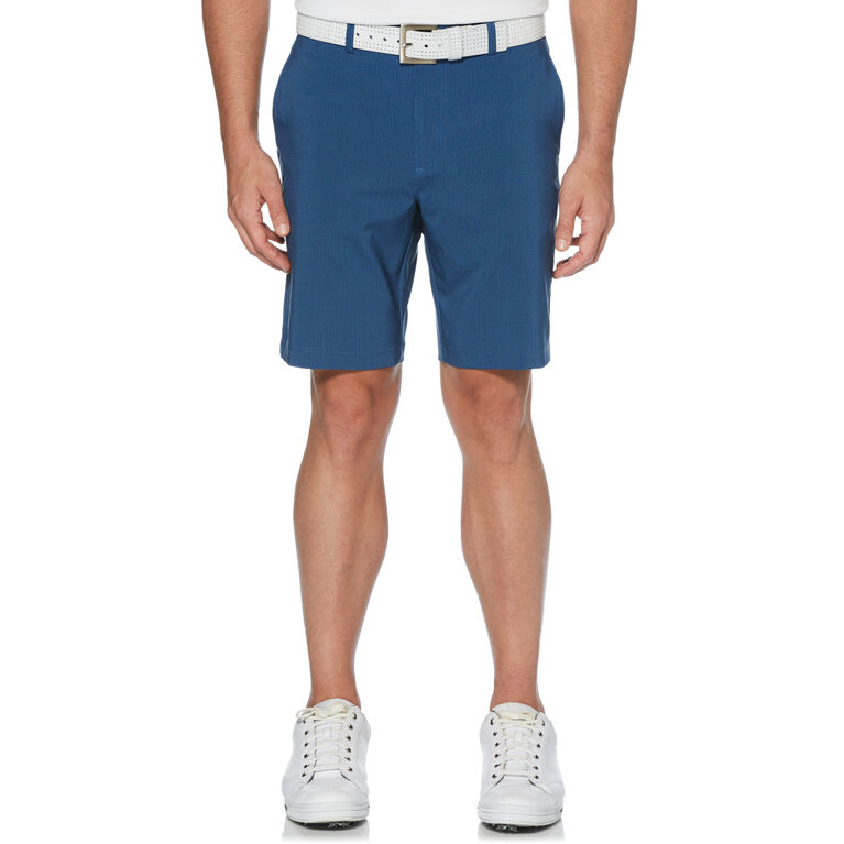 PGA TOUR Men's Flat Front Printed Tech Herringbone Short with Active