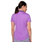 Alternate View 7 of Purple Rain Collection: Ribbed Collar Short Sleeve Polo Shirt