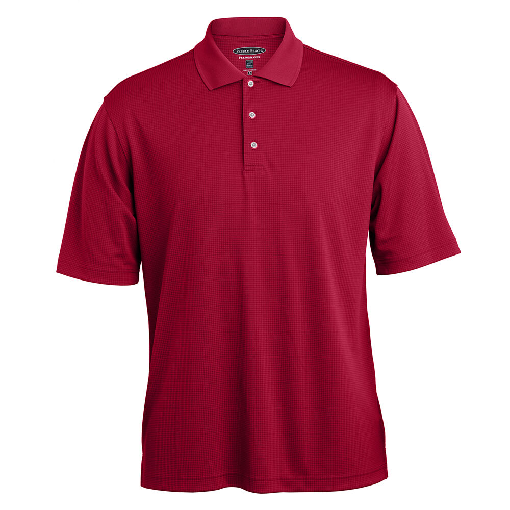 Pebble Beach Grid Texture Polo PGA TOUR Superstore