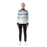 Alternate View 1 of Sportif Dot Collection: Britney Geo Print Long Sleeve Quarter Zip