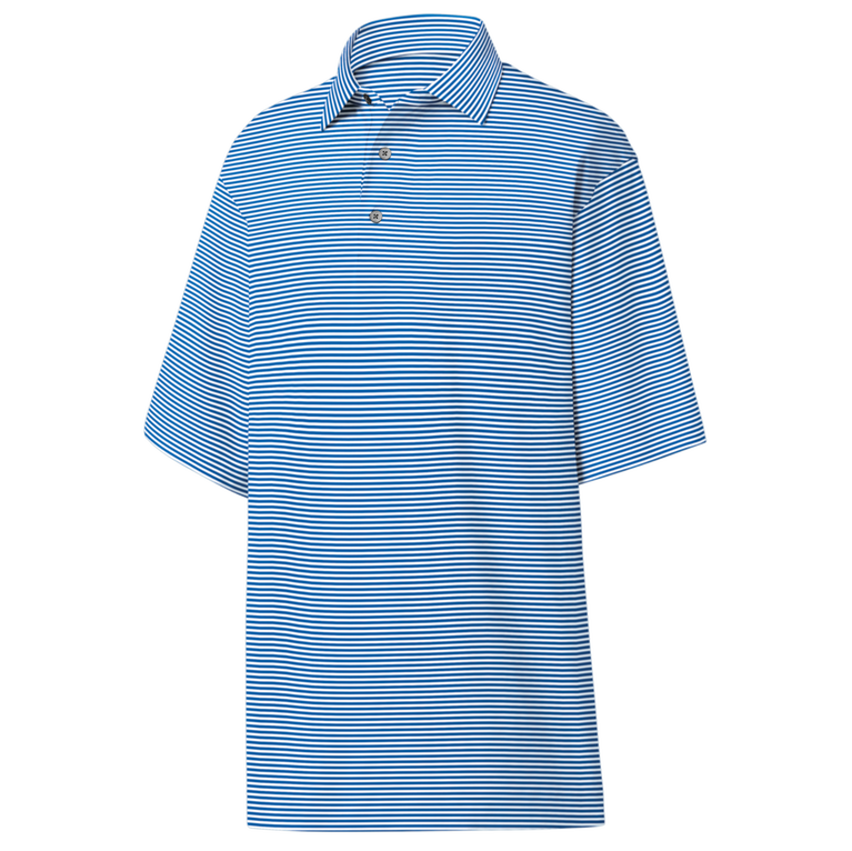 Footjoy Lisle Feeder Stripe Self Collar Polo Pga Tour
