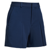 Alternate View 6 of High Rise Pleated Stretch Twill 4.5&quot; A-Line Short