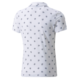 Girls MATTR Hibiscus Print Short Sleeve Polo Shirt