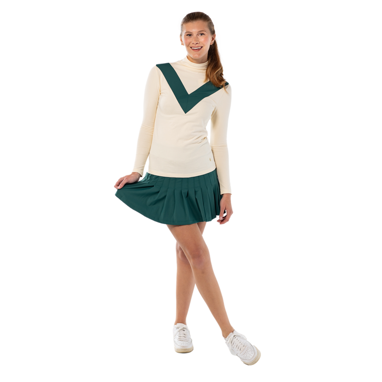 Viv Contrast V Long Sleeve Turtleneck
