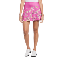 Asymmetrical Butterfly Print 16&quot; Golf Skort