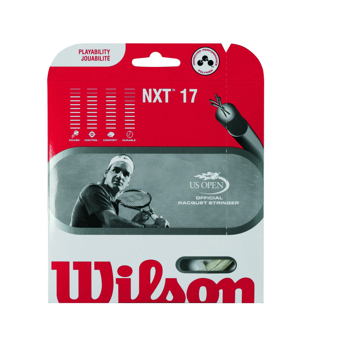 NXT 17 Gauge String Black by Wilson Find Wilson Tennis Strings PGA