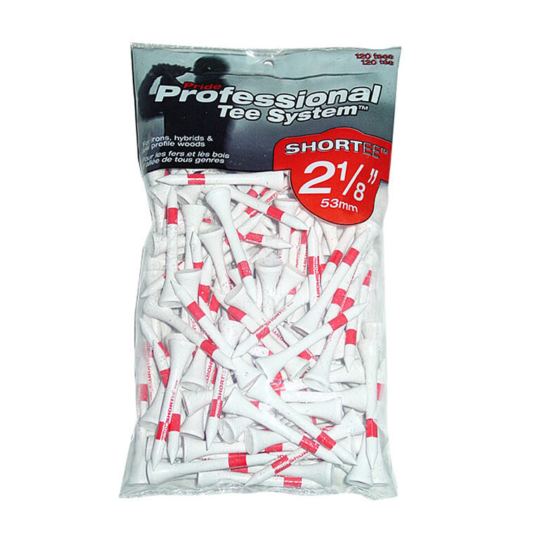 Pride Golf ShorTee 2-1/8&quot; White Tees 120-Pack