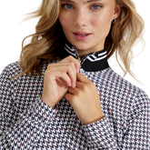 Alternate View 2 of Irregular Check Collection: Fay Houndstooth Quarter Zip Pull Over