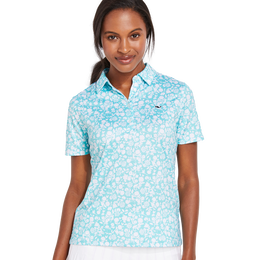 Tropical Ditsy Floral Short Sleeve Polo Shirt