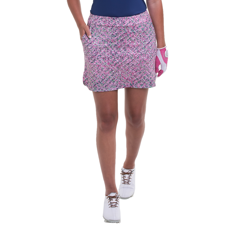 Hope Springs Eternal Collection: Ditsy Texture Print Pull On 17.5&quot; Skort