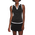 Polka Dot Printed Sleeveless Golf Polo Shirt