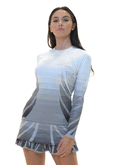 Alternate View 3 of LIL by K-Swiss Collection: Nice to Pleat You Ombre Long Sleeve Tennis Top