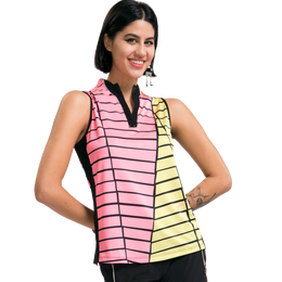 Angel Collection: Tamati Diagonal Stripe Sleeveless Top