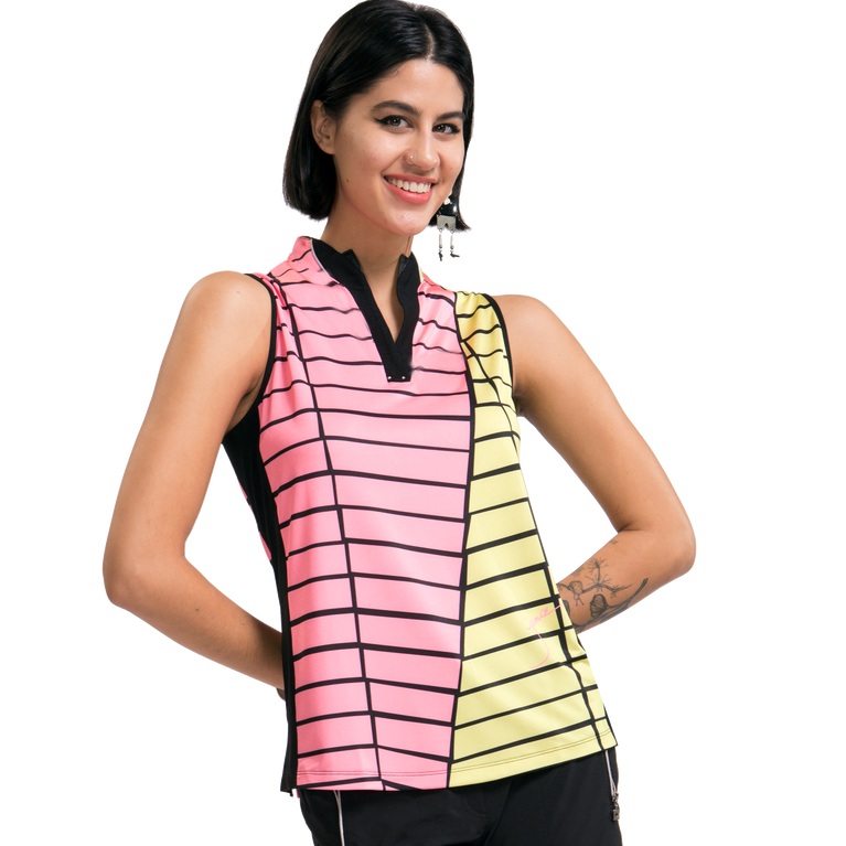 Angel Collection: Tamati Diagonal Stripe Sleeveless Top