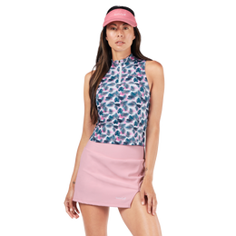 Azalea Quarter Zip Sleeveless Polo Shirt