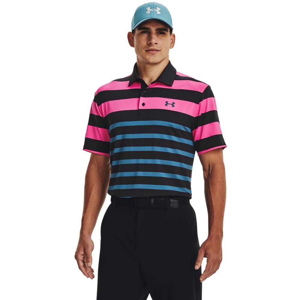 Under armour men's playoff core shop stripe golf polo