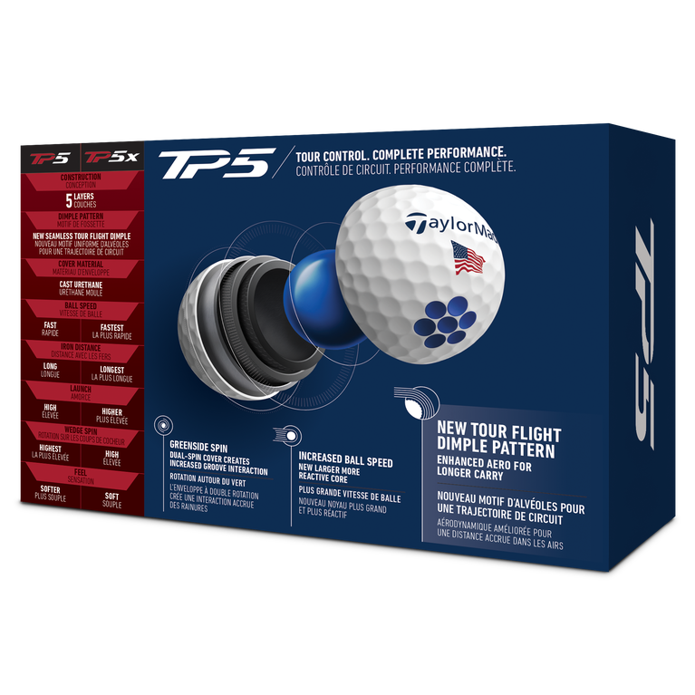 TaylorMade TP5 USA Half Dozen Golf Balls PGA TOUR superstore
