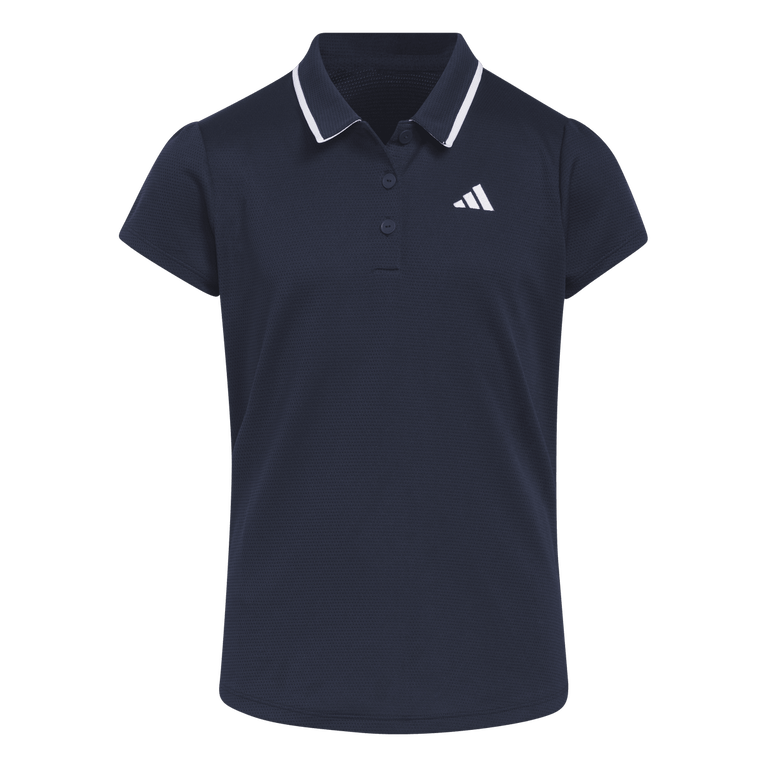 Girls Pique Tipped Collar Short Sleeve Polo