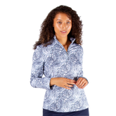 Marina Blue Collection: Ligia Long Sleeve Quarter Zip Pull Over