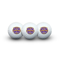 LSU National Champs 3 Pack Golf Balls