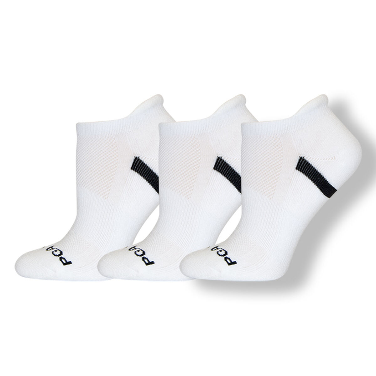 PGA TOUR Women's Pro Series No Show 3Pack Socks White PGA TOUR