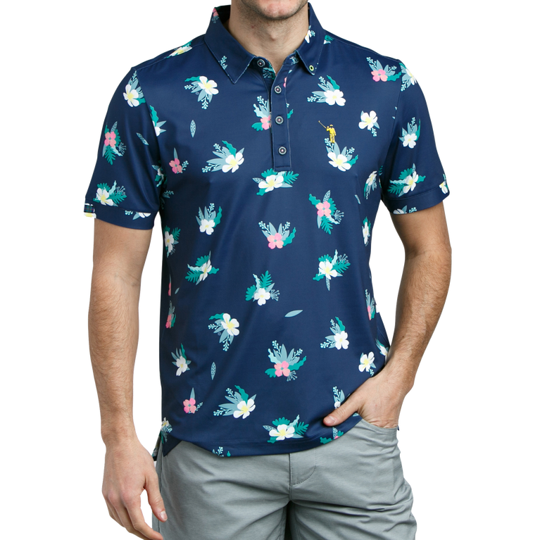 William Murray Golf Dog Will Hunt Floral Polo
