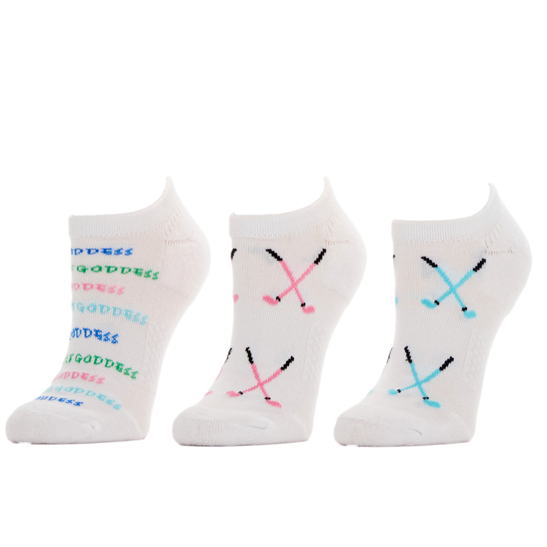 PGA TOUR Ladies Golf Goddess Print Low Cut Golf Socks, 3Pack PGA TOUR Superstore