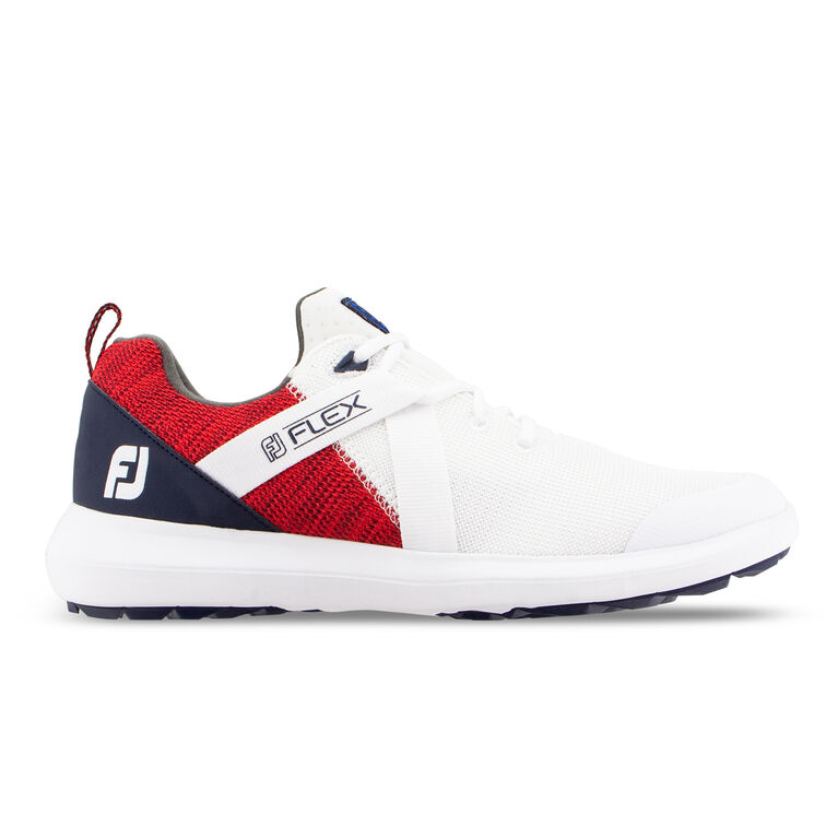Footjoy Fj Flex Men S Golf Shoe White Red Pga Tour Superstore