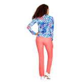 Alternate View 2 of Fun in the Sun Collection: Emersyn Mykonos Fronds Quarter Zip Pull Over