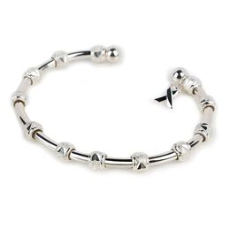 Golf Goddess Silver Stroke Counter Bracelet with Cause Ribbon Charm