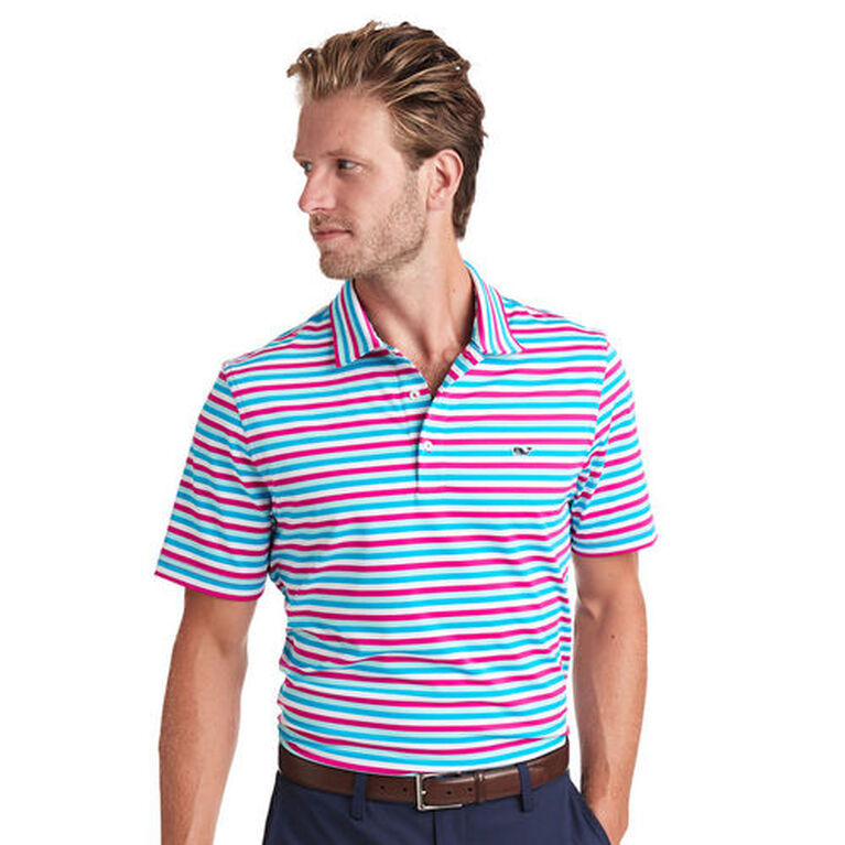 Vineyard Vines Gill Stripe Performance Polo PGA TOUR