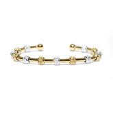 Golf Goddess Two-Tone Gold and Silver Stroke Counter Bracelet