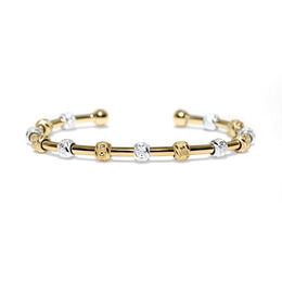 Golf Goddess Two-Tone Gold and Silver Stroke Counter Bracelet