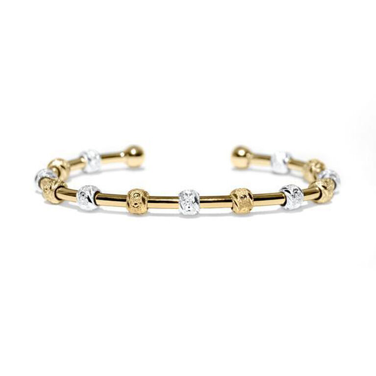Golf Goddess Two-Tone Gold and Silver Stroke Counter Bracelet