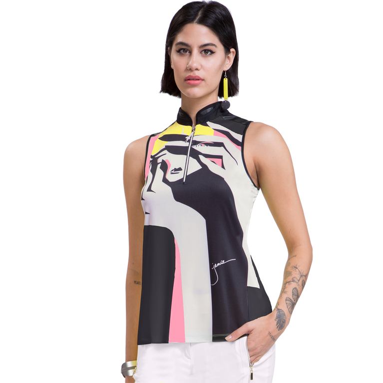Angel Collection: Incognito Print Sleeveless Top