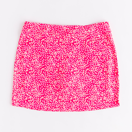 Floral Fire Print 16.5&quot; Knit Skort