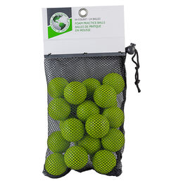 24 Lime Foam Practice Balls w/ Mesh Bag