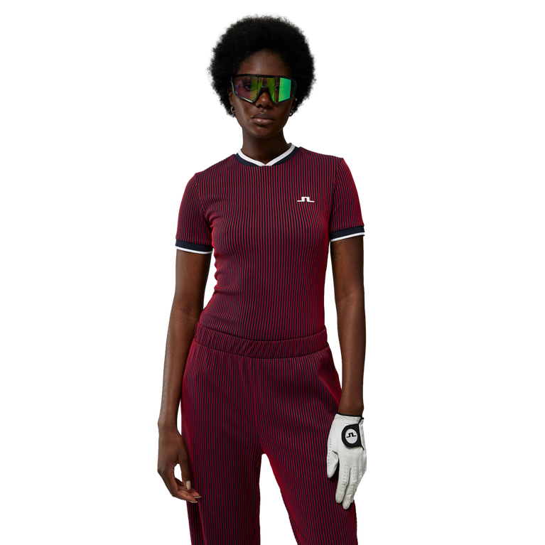 Parvin Texture Short Sleeve Polo Shirt