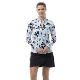 Alternate View 1 of SolTek Lux Camellia Quarter Zip Pullover
