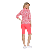 Alternate View 2 of Dashing Diva Collection: Dolores Short Sleeve V-Mock Quarter Zip Top