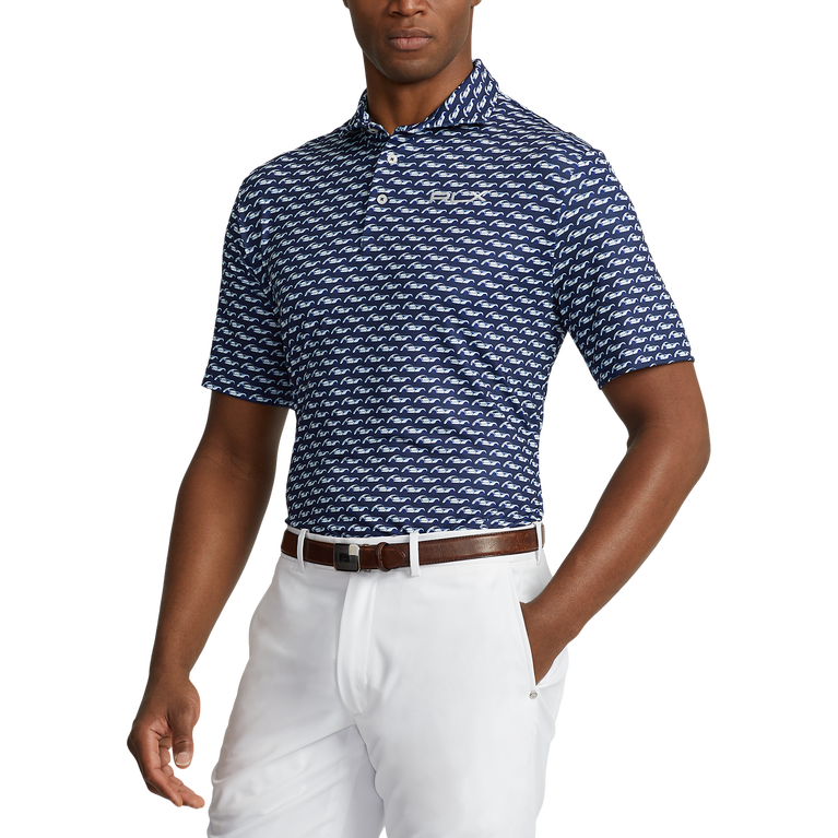 RLX Golf Performance Pique RL Auto Print Short Sleeve Polo Shirt